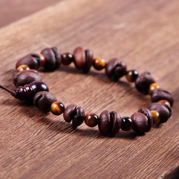 Day Day Up Real Coffee Bean Charm Bracelet for Men & Women Handmade Stretch Beaded Bracelet – Unique Jewelry Gift for Coffee Lovers Bracelets - Image 4