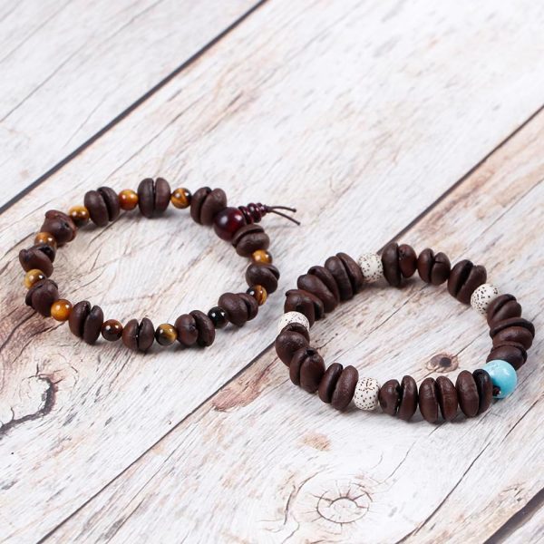 Day Day Up Real Coffee Bean Charm Bracelet for Men & Women Handmade Stretch Beaded Bracelet – Unique Jewelry Gift for Coffee Lovers Bracelets - Image 5