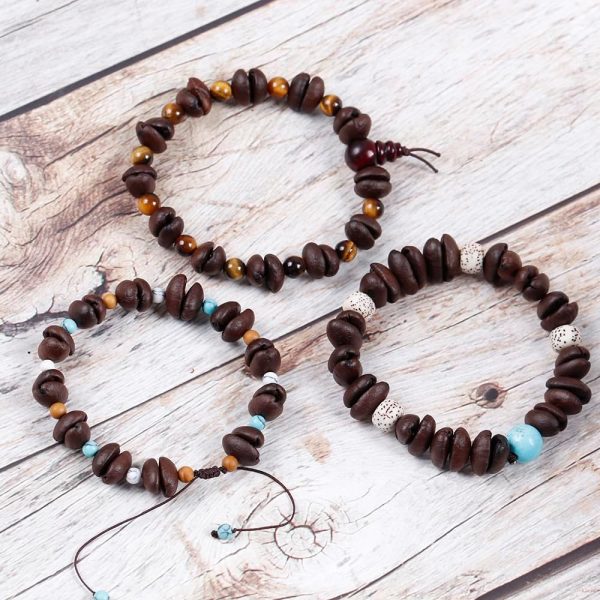 Day Day Up Real Coffee Bean Charm Bracelet for Men & Women Handmade Stretch Beaded Bracelet – Unique Jewelry Gift for Coffee Lovers Bracelets - Image 11