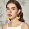Raffia Hoop Earrings for Women Fun Boho Summer Beach Earrings Lightweight Handmade Straw Wicker Rattan Dangle Earrings Statement Geometric Round Drop Earrings - Image 207