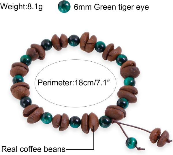 Day Day Up Real Coffee Bean Charm Bracelet for Men & Women Handmade Stretch Beaded Bracelet – Unique Jewelry Gift for Coffee Lovers Bracelets - Image 23
