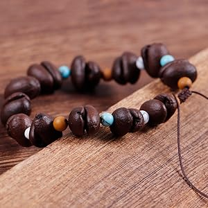 Handcrafted Jewelry Unique Gift coffee bean bracelet beaded bracelets for women