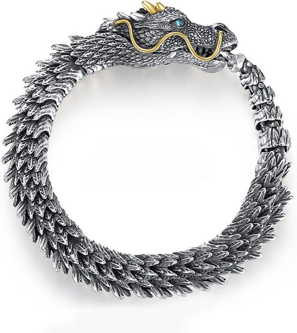 Dragon Bracelet for Men, Domineering Handmade Metal Bracelet, Personalized Creative Jewelry, Men's Gift (Gift Wrap)