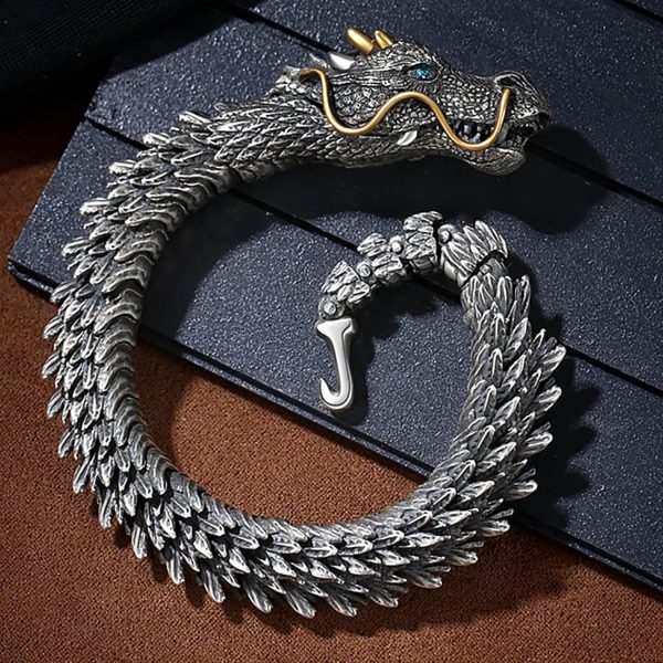 Dragon Bracelet for Men, Domineering Handmade Metal Bracelet, Personalized Creative Jewelry, Men's Gift (Gift Wrap) - Image 2
